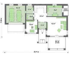 Проект 2х этажного большого дома общей площадью 305 кв.м.