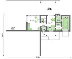 Проект 2х этажного дома с плоской крышей площадью 217 кв.м.