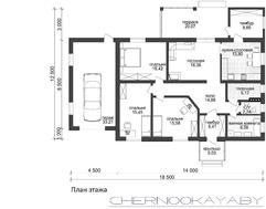 Одноэтажный загородный дом декорированный деревом