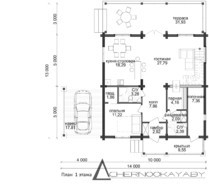 Компактный загородный дом для отдыха из деревянного бруса