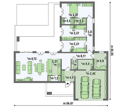 Проект современного коттеджа площадью 180 кв. м в духе минимализма