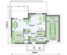 Проект дома с застеклённой террасой