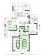 Двухэтажный коттедж с верандами и балконами