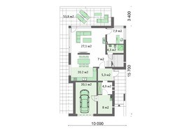 Двухэтажный жилой дом с личными комнатами повышенной комфортности