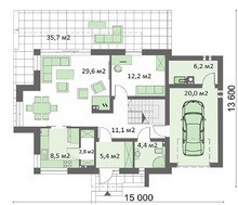 Интересное решение для загородного жилого дома