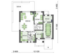 Яркий особняк на три спальни