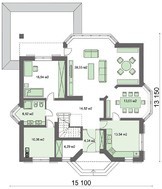 Красивый жилой дом с эркерами