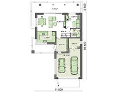 Величественный жилой дом с гаражом на два автомобиля