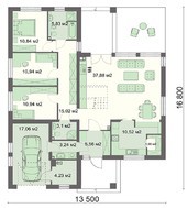 Современный элегантный дом с просторной зоной отдыха