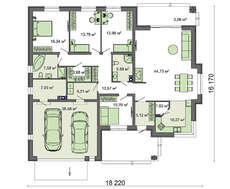 Стильный жилой дом под крышей шале