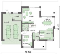 Классический особняк с гаражом на два автомобиля