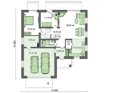Красивый двухэтажный дом площадью 200 квадратов