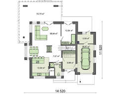 Современный стильный дом с красивой гостиной