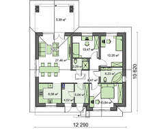 Современный коттедж со стильным кирпичным декором стен
