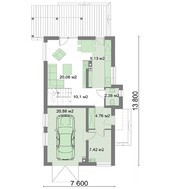 Современный жилой дом с гаражом и тремя спальнями