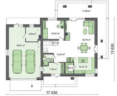 Красивый жилой дом с пятью спальнями и большим гаражом