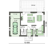 Элегантный двухэтажный дом с тремя спальнями и тремя санузлами