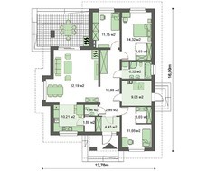 Коттедж с камином-барбекю и тремя спальнями