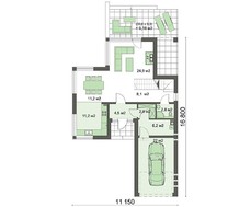 Восхитительный жилой дом с открытыми террасами и верандами