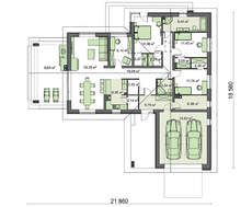 Красивый одноэтажный дом жилой площадью более 100 квадратов