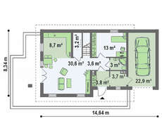 Проект дома в классическом стиле с современными элементами