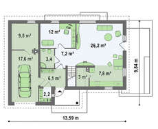 Загородный дом со светлым фасадом