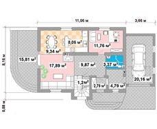 Стильный особняк с двумя террасами и большим балконом