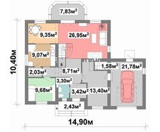 Двухэтажный уютный дом с просторной зоной отдыха на втором этаже