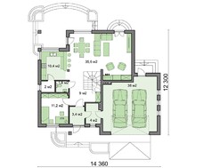 План симпатичного дома с уникальным экстерьером