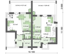 Стильный особняк в духе минимализма общей площадью 274 кв. м