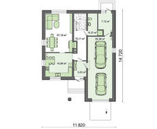 Светлый двухэтажный особняк с вместительным гаражом