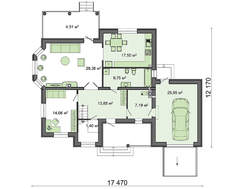 Проект особняка с оригинальным экстерьером общей площадью 212 кв. м