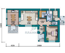 Проект просторного дома для большой и дружной семьи общей площадью 151 кв. м, жилой 140 кв. м