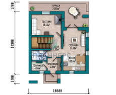 Проект коттеджа в два этажа площадью 156 кв. м с шикарной террасой