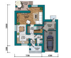 План красивого коттеджа в два этажа площадью в 161 кв. м