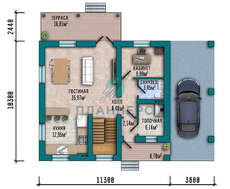 Проект двухэтажного дома площадью 158 кв. м с четырьмя спальнями