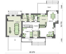 План большого коттеджа в европейском стиле общей площадью 285 кв.м