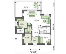 План двухэтажного дома площадью 178 кв. м с оригинальным внешним видом