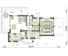 Шикарный коттедж со встроенным гаражом на два автомобиля