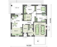 Комфортный коттедж с тремя спальнями и двумя санузлами