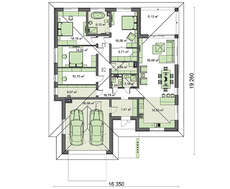 Просторный дом с контрастным экстерьером