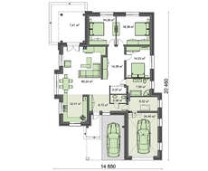 Красивый коттедж, декорированный кирпичом