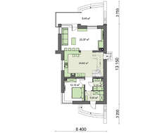 Проект дома в три этажа общей площадью 169 кв. м с балконами и террасой