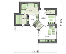 Баня, декорированная искусственным камнем