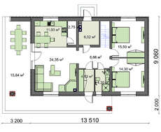 Грациозный дом с эксклюзивной отделкой первого этажа