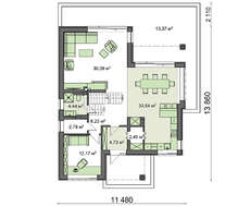 Стильный коттедж с балконами и колоннами