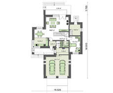 Стильный особняк с гаражом на два автомобиля и просторной террасой на его крыше