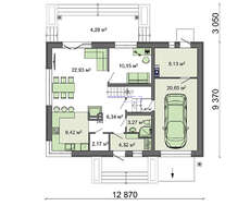Двухэтажный дом с современным экстерьером в теплом контрасте