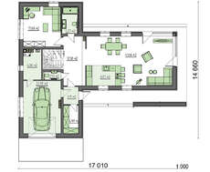 Просторный особняк с цокольным этажом и пристроенным помещением гостиной в 50 кв. м