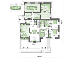 Просторный особняк со вторым светом и витражными окнами